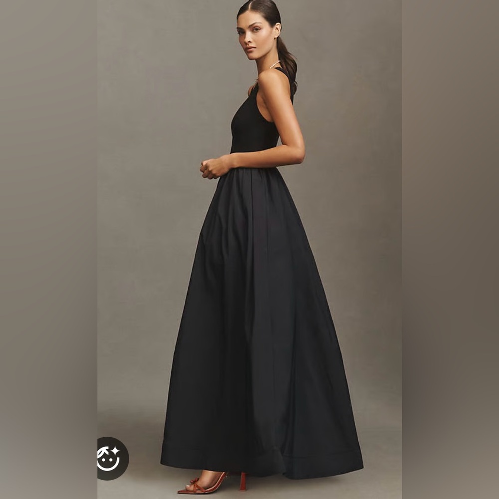 BHLDN RITA SCOOP-NECK FIT & FLARE MAXI DRESS